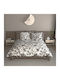 Charalambidis Textiles Αύρα Σετ Σεντόνια Υπέρδιπλα 240x260εκ. Αύρα (καφέ) (4τμχ)