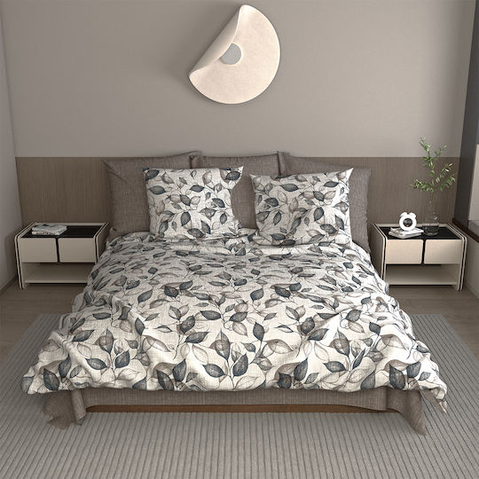 Charalambidis Textiles Αύρα Σετ Σεντόνια Υπέρδιπλα 240x260εκ. Αύρα (καφέ) (4τμχ)