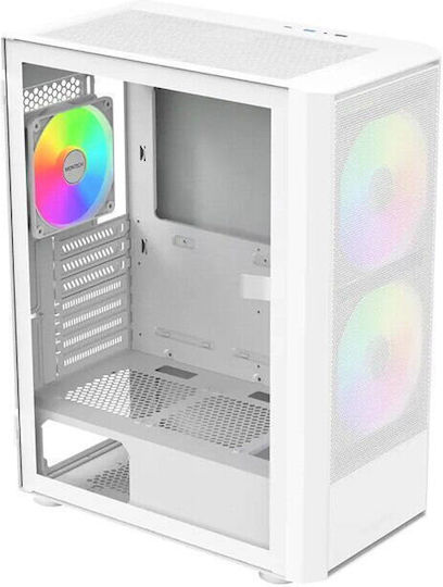 Montech X2 Plus Gaming Midi Tower Κουτί Υπολογιστή με ARGB Φωτισμό Λευκό