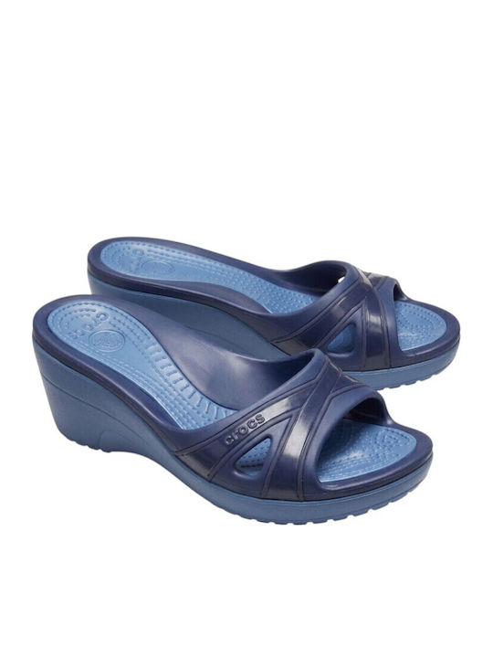 Sandal Чехли на Платформа в Син Цвят
