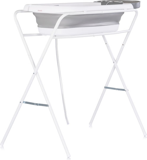 Chipolino Klappbare Baby-Badewanne mit Thermometer Grau