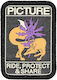 Picture Organic Clothing Fabric Sewing Patch Black