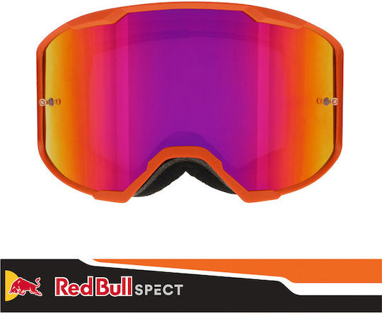 Очила За Мотокрос Spect Red Bull Strive Single Lens Черно Оранжево Лилаво