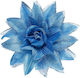 Karnevalsaccessoires Blaues Glitzer Blume