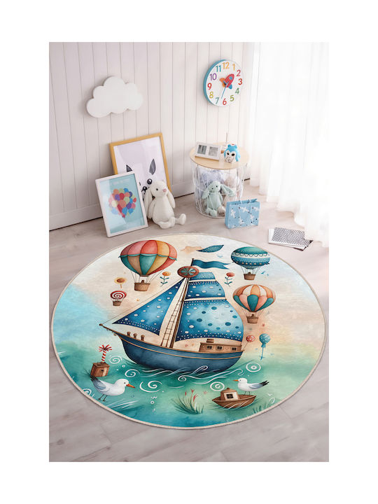 SteweHome Kids Rug Light Blue 180x180cm Thickness 60mm