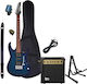 Ibanez Grx70qa Gio Tbb Ηλεκτρική Κιθάρα Trans Blue Burst Essentials Πακέτο