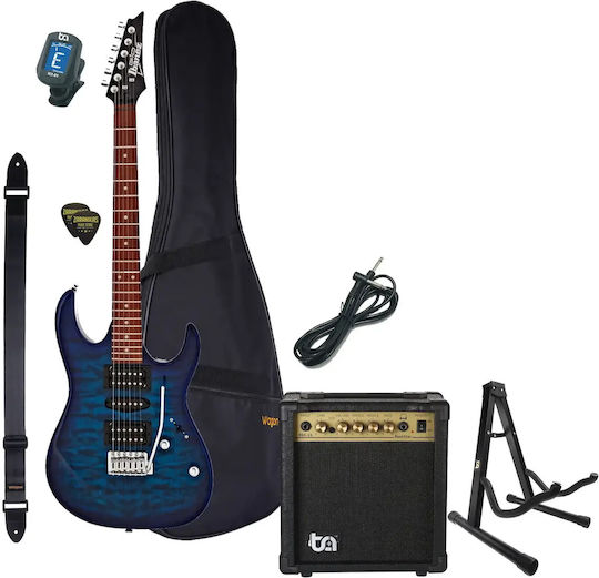 Ibanez Grx70qa Gio Tbb Ηλεκτρική Κιθάρα Trans Blue Burst Essentials Πακέτο