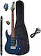 Ibanez Grx70qa Gio Tbb Chitară Electrică Trans Blue Burst Starter Pachet