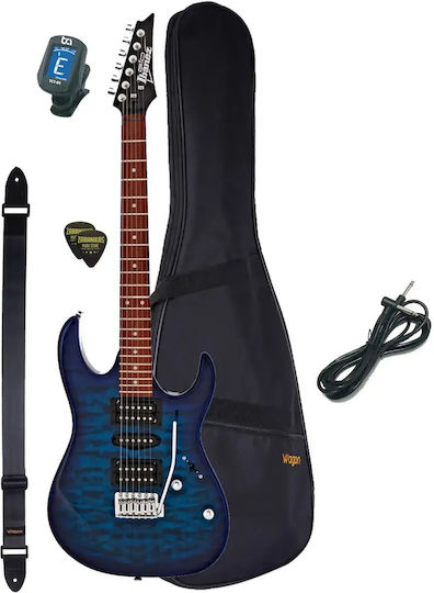 Ibanez Grx70qa Gio Tbb Chitară Electrică Trans Blue Burst Starter Pachet
