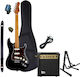 Jet Js-300 Bk Stratocaster Chitară Electrică Ne...