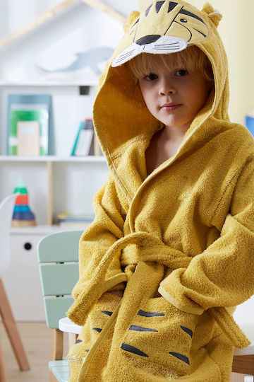 SteweHome Kids Bathrobe Yellow Hooded