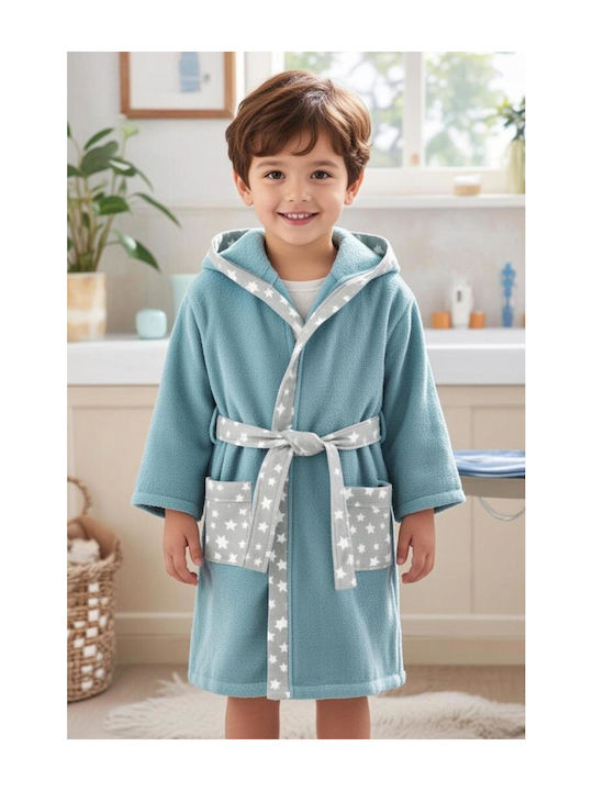 SteweHome Kids Bathrobe Green Hooded