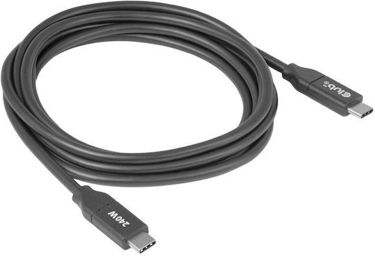 Club3D USB 2.0 Cable USB-C Male - USB-C 240W Black 3m CAC-2506