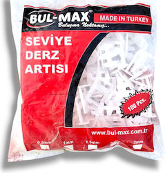 Set 100 Bul-max Tile Grout Spacers 1.5 Mm Professional Leveling System Precise Alignment Quick Installation Cobi Smart