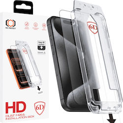 Tel Protect Full Face Tempered Glass Μαύρο (iPhone 15)