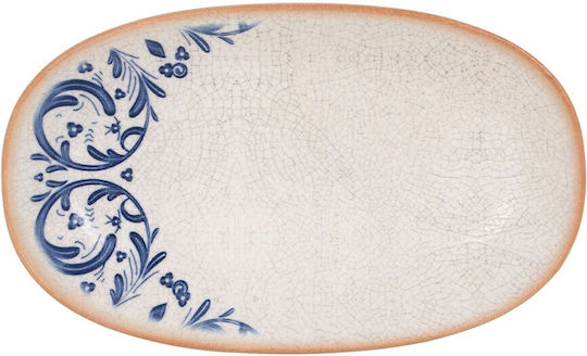 Bonna Bonna Servierplatte Oval aus Weißem Porzellan 24x14cm