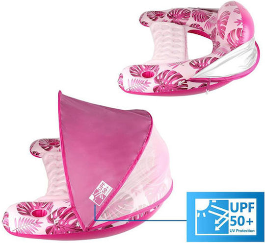 Inflatable Pool Raft Mattress Chair Pink 118x93cm