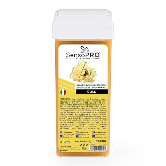 Sensopro Milano Ceară Depilatoare De Unică Folosință Oro Refill 100ml