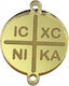 Plexiglass Konstantinato Link Gold 25x20mm 10pcs
