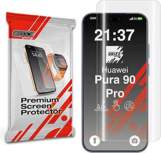 Grizzglass Hydrofilm Protective Film Compatible Huawei Pura 90 Pro Transparent