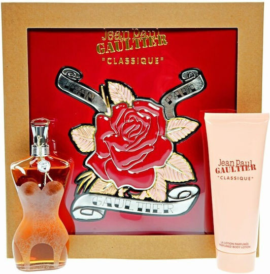 Set Jean Paul Gaultier Classique Eau De Parfum Women 50 Ml + Classique Hydrating Body Lotion 75 Ml