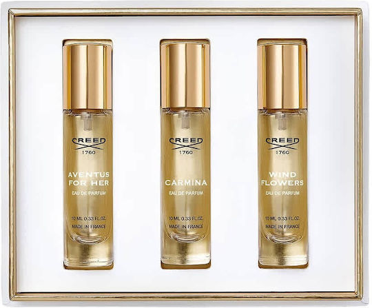 Set Creed Aventus Eau De Parfum Pentru Femei 10 Ml + Wind Flowers Eau De Parfum Pentru Femei 10 Ml + Carmina Eau De Parfum Pentru Femei 10 Ml