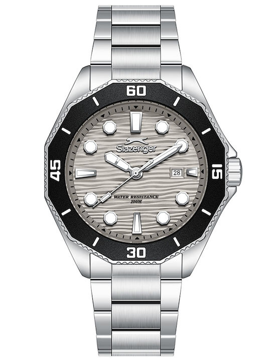 Slazenger Men's Watch Battery with Silver Stainless Steel Bracelet