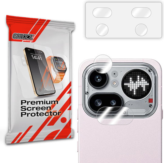 Set 2 Grizzglass Hybridglass Camera Lens Protectors Compatible Nothing Phone 4a Pro Transparent