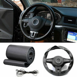 Genuine Leather Steering Wheel Cover Diy Size M S Needle Thread