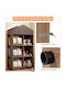 Bücherregal Boden Holz Braune 116x30x64cm