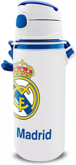 Real Madrid Sticlă Pentru Copii Fotbal Cu Pai Multicolor 600ml