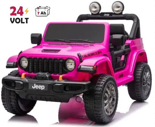 Wrangler Rubicon Διθέσιο με Τηλεκοντρόλ Licensed 24 Volt Ροζ