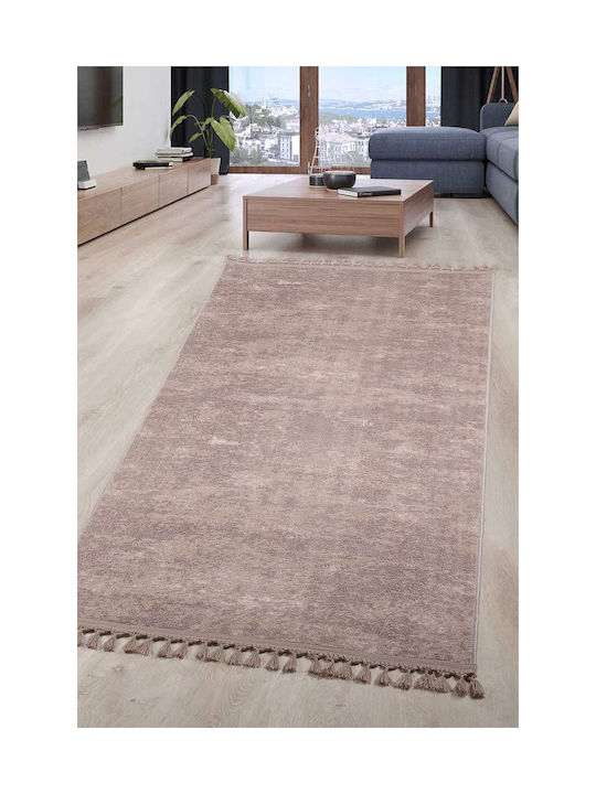 SteweHome Non-slip Rectangular Brown Rug 50x80cm