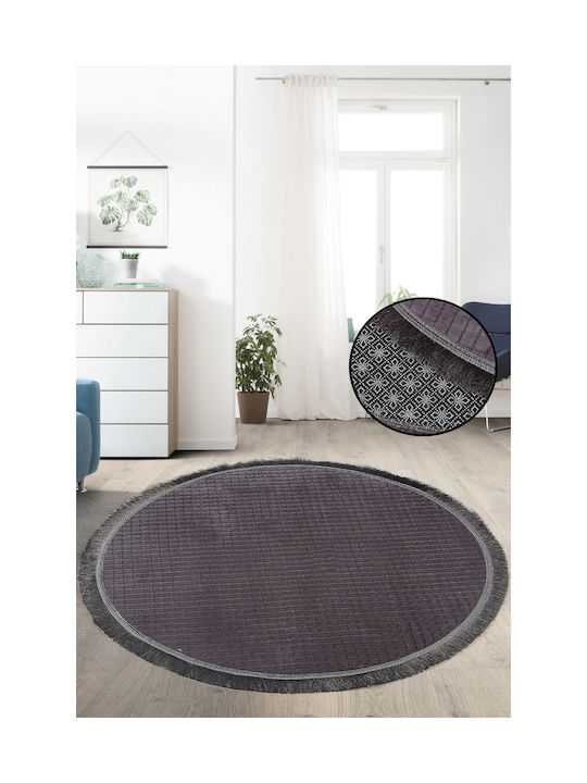 SteweHome Non-slip Rectangular Rug Anthracite 100x100cm
