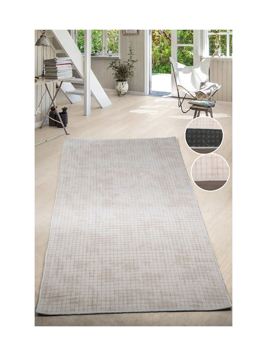 SteweHome Non-Slip Beige Runner Rug 80x250cm