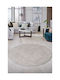 SteweHome Non-Slip Round Beige Rug Φ120cm