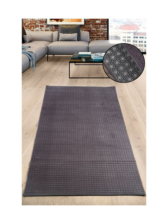 SteweHome Non-Slip Gray Runner Rug 80x200cm