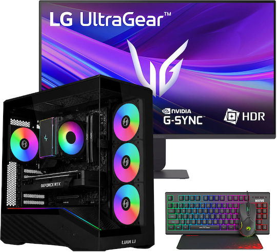 Vengeance Gamer's Choice Chamber-V8 Gaming Desktop PC Ryzen 7-5700/16GB DDR4/1.0TB SSD/GeForce RTX 5060/Kein Betriebssystem + LG UltraGear 27G411A-B mit Tastatur International English