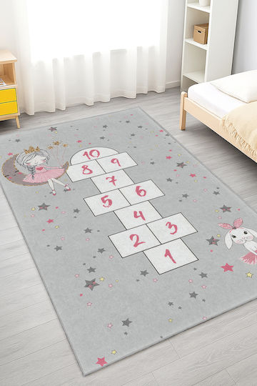 SteweHome Детски Килим Сив 80x300см Дебелина 60мм