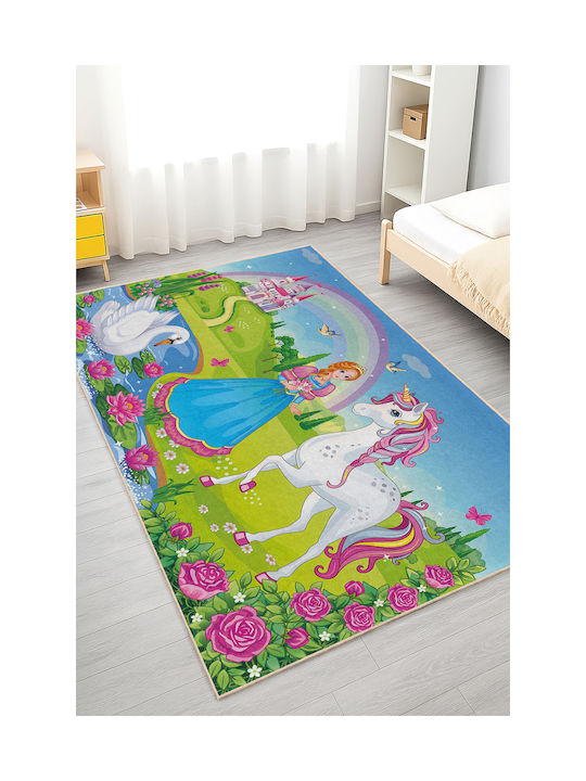 SteweHome Kinderteppich Einhorn 80x150cm Dicke 60mm