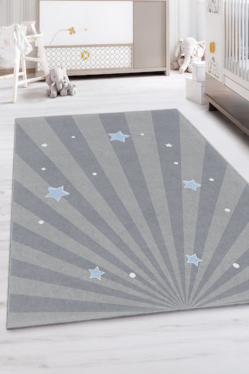 SteweHome Kids Rug Stars Blue 100x100cm Thickness 60mm