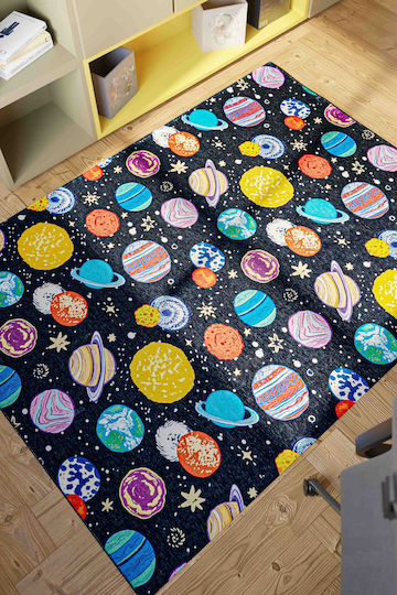 SteweHome Παιδικό Χαλί Βαμβακερό Πολύχρωμο 80x150cm Πάχους 60mm