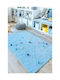 SteweHome Kids Rug Stars Cotton Blue 80x100cm Thickness 60mm
