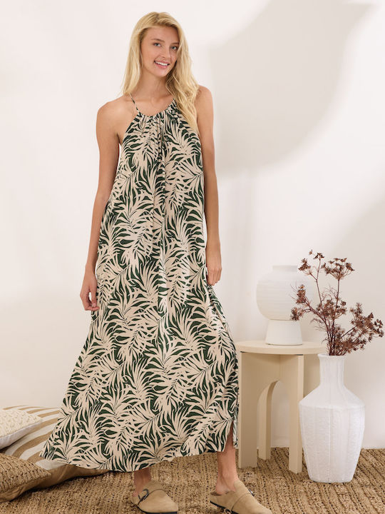 Sommer Maxi Kleid mit Tränen Khaki
