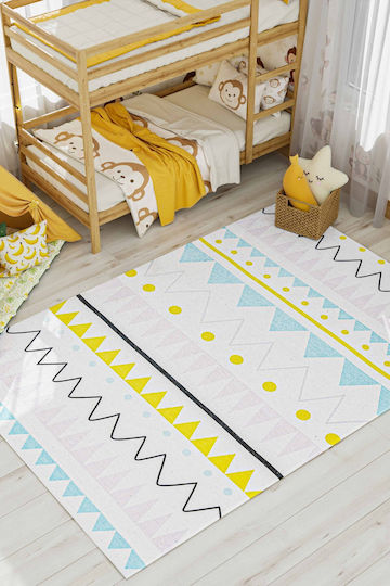 SteweHome Παιδικό Χαλί Μπλε 120x300cm Πάχους 60mm