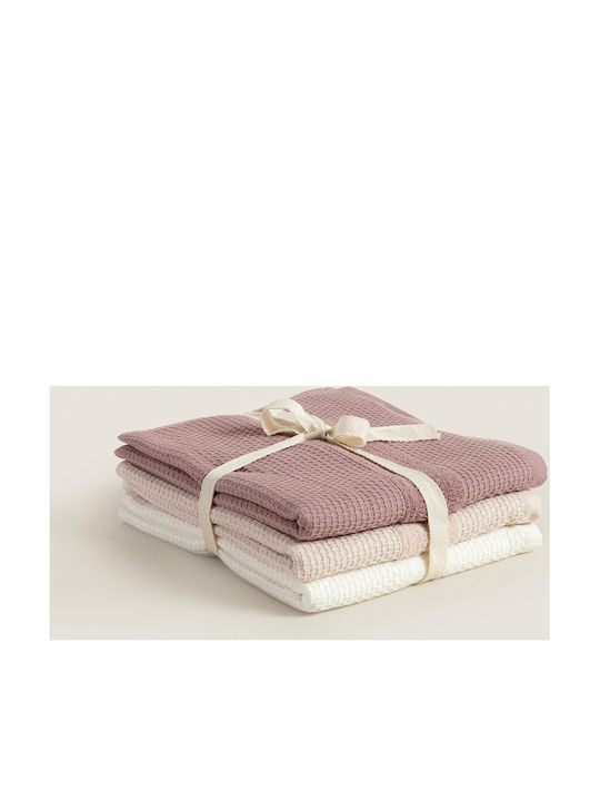 SteweHome Hand Towels Purple 3 Pieces