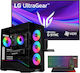Vengeance Gamer's Choice Fellow-V8 Gaming Desktop PC Ryzen 7-5700/32GB DDR4/1.0TB SSD/GeForce RTX 5060/Kein Betriebssystem mit Tastatur International English und Monitor LG UltraGear 27G411A-B