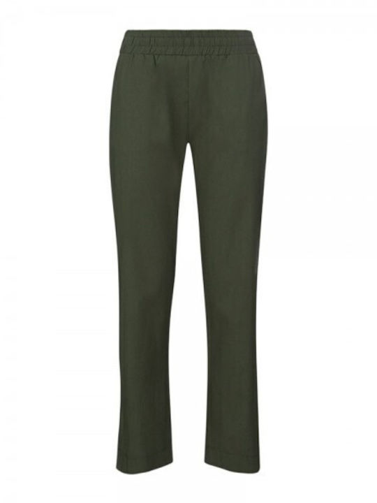 Moutaki Women's Fabric Trousers Khaki