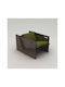 High Back Armchair Brown 55x75x55cm
