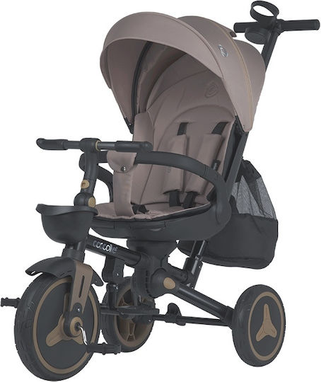 Coccolle Foldable Tricycle with Parental Handle for 5+ Years Beige